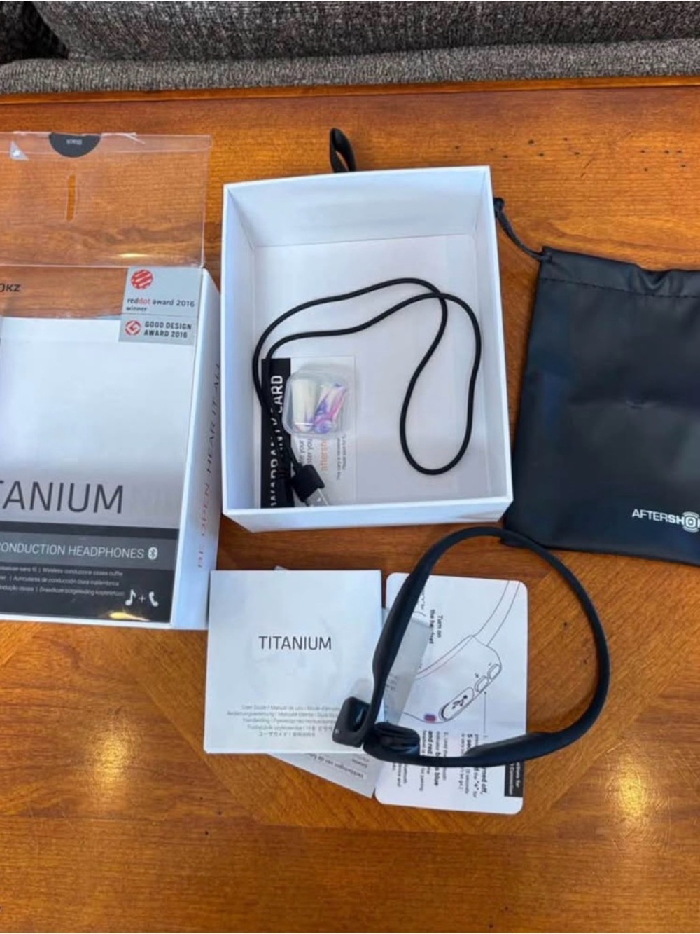 AfterShokz Titanium Bone Conduction Headphones - Black